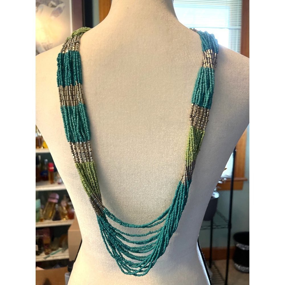 Statement Seed Bead and Earrings Set